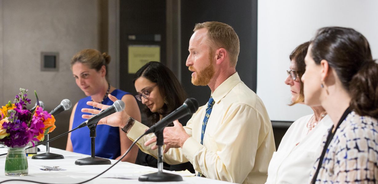 Cutler with panel participants