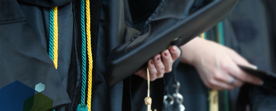 students at graduation