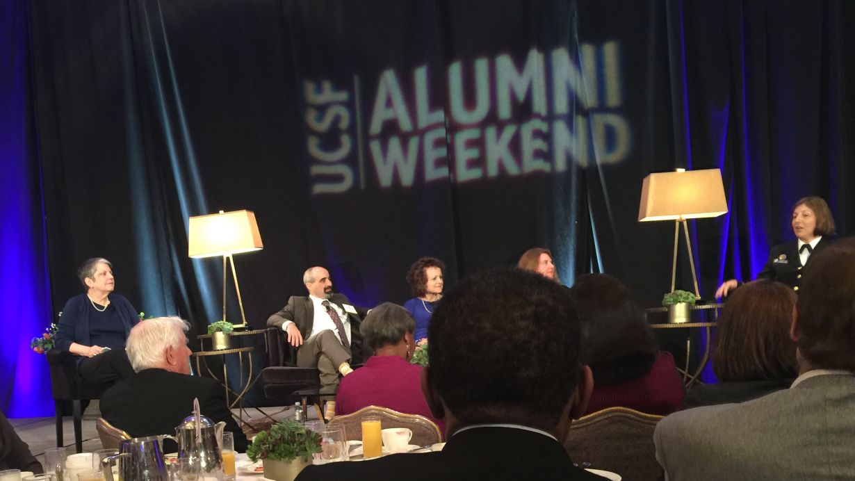 speakers on stage