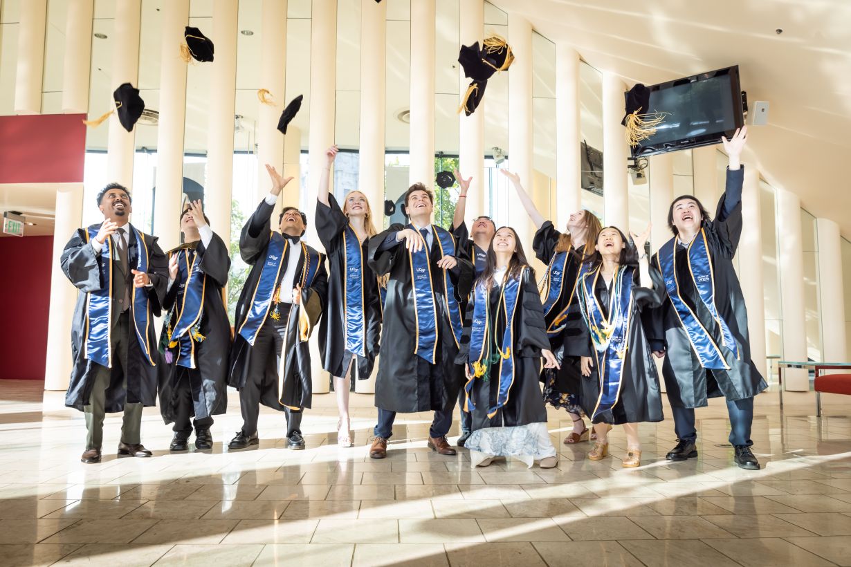 Class of 2025 graduates throw caps in the air