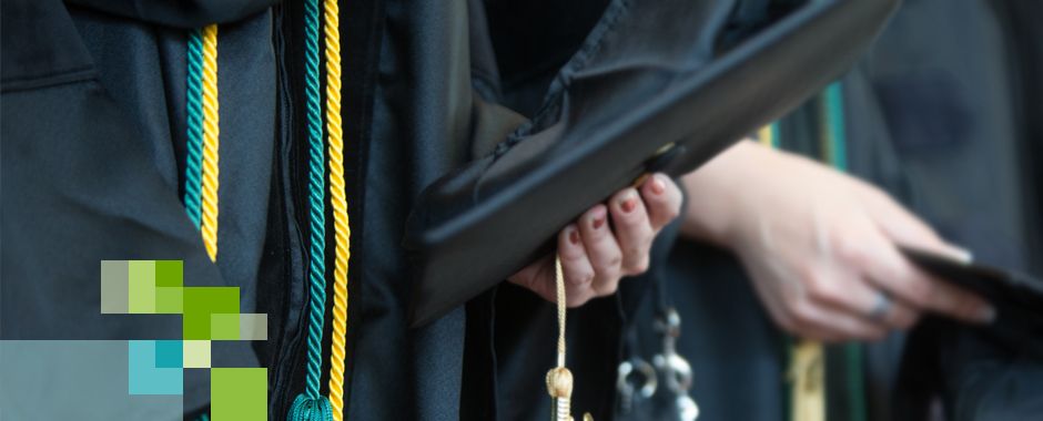 students at graduation
