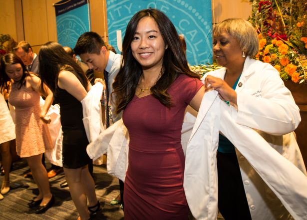 student Leung with vice dean Youmans