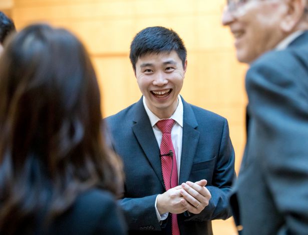Huang at reception