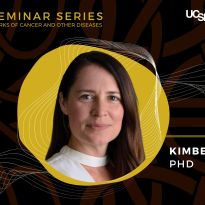 Speaker Kimberly Luddy on brown, yellow, and white celtic, geometric background