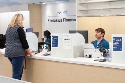 Justeson at UCSF Health Parnassus Pharmacy counter