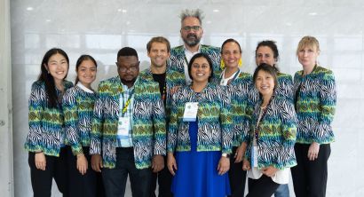 QBI Team (from left to right: Abby Kim, Alexa Rocourt, Bailor Barrie, Dan Kelly, Saumya Gopalkrishnan, Nevan Krogan, Jacqueline Fabius, Celine Perier, Gina Nguyen, and Krystal Fontaine).