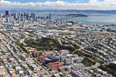 An aerial view of San Francisco