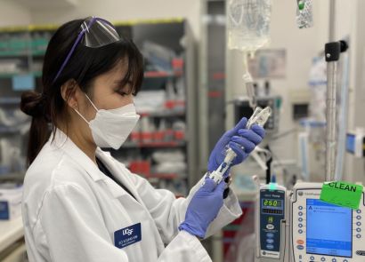 Kim prepares an antibiotic for a patient