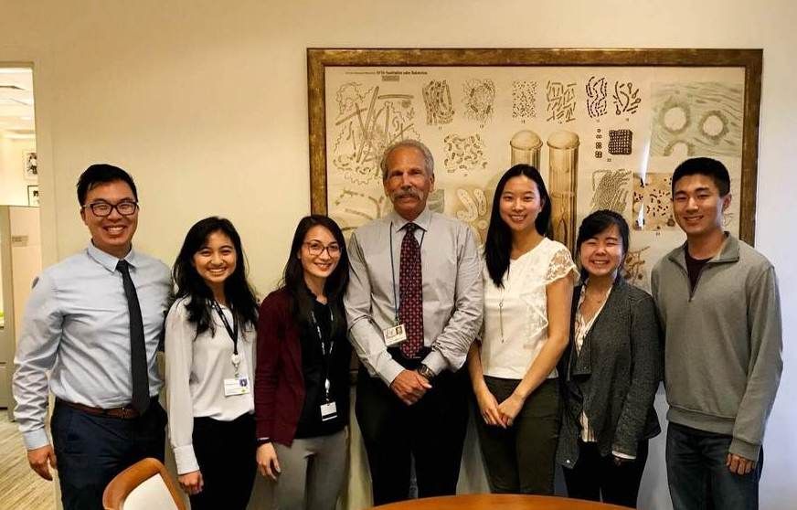 Flu Crew pharmacy students stand with Dean Guglielmo