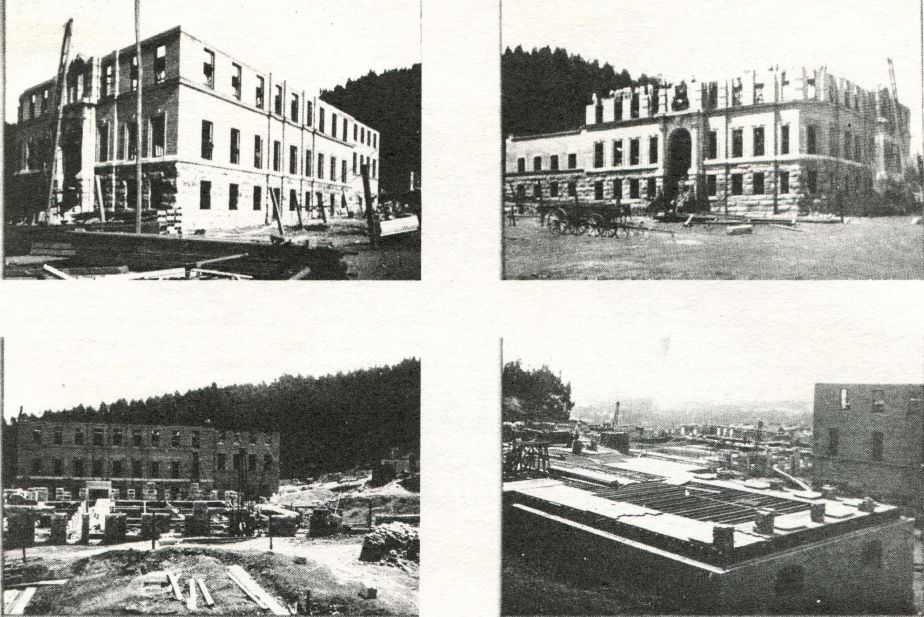 four scenes of construction.