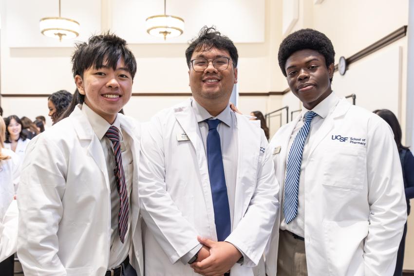 students back stage at White Coat Ceremony 2026