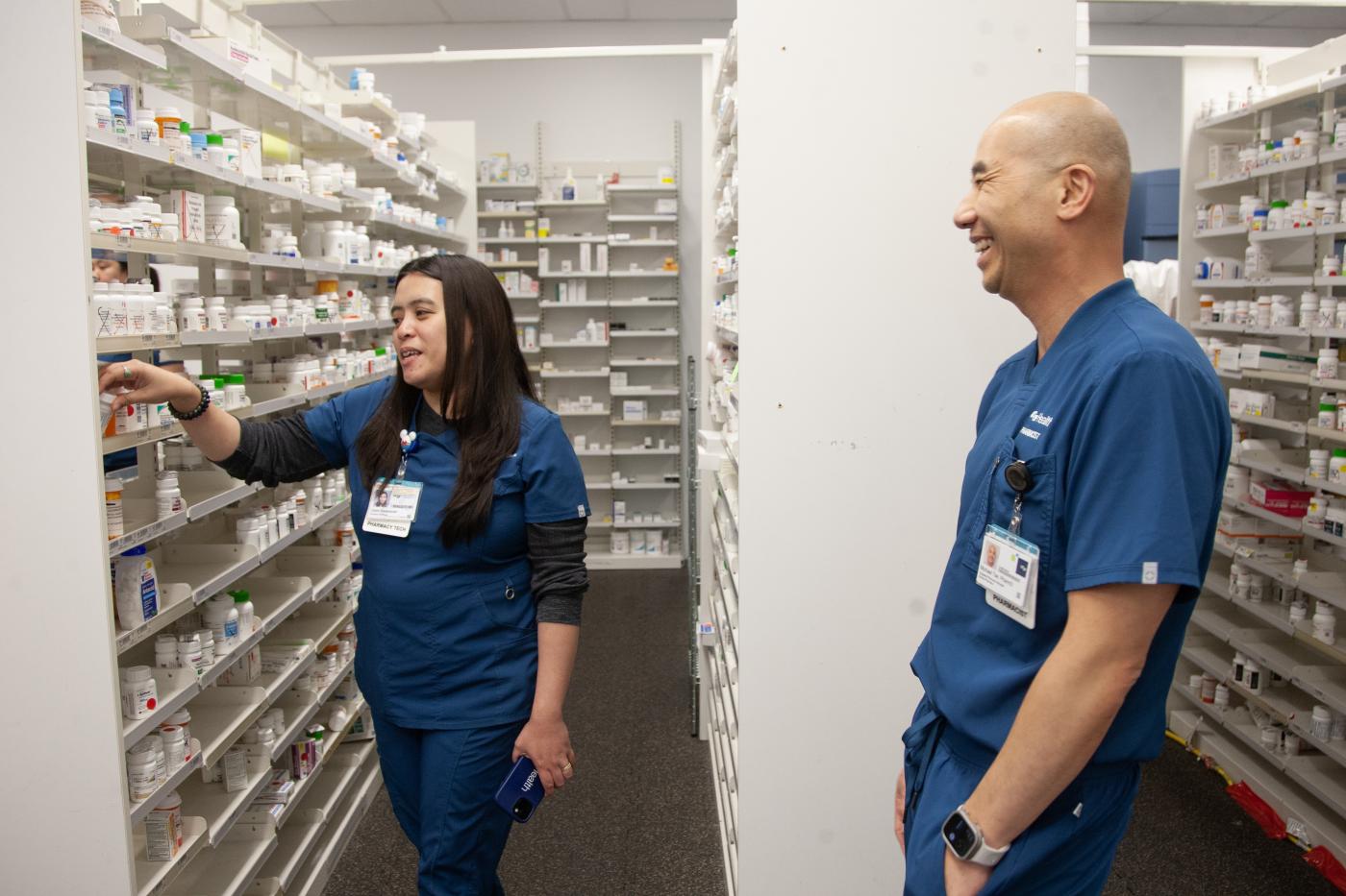 two pharmacists in a pharmacy
